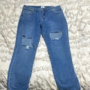 Princess Polly Blue Distressed Jeans